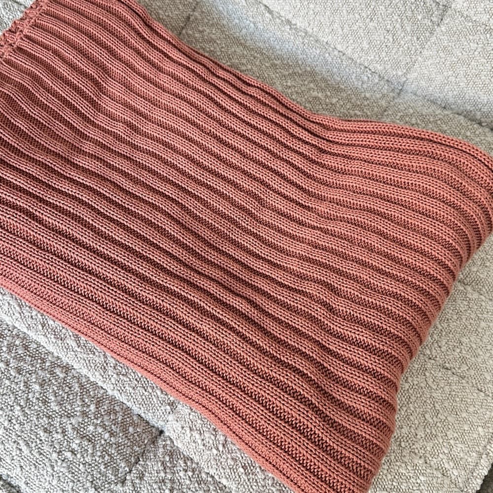 Parachute Rose Pink Knit Throw Blanket - Thumbnail 4