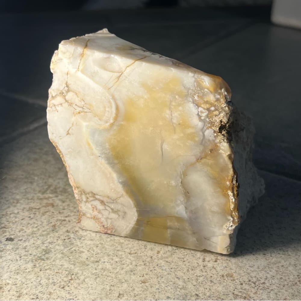 Natural Yellow and Cream Decorative Stone Accent - Thumbnail 6
