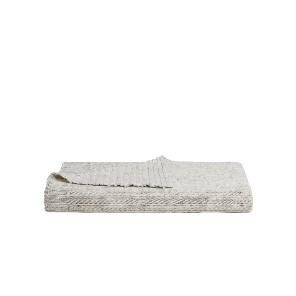 Parachute Ivory Knit Throw Blanket - Thumbnail 4