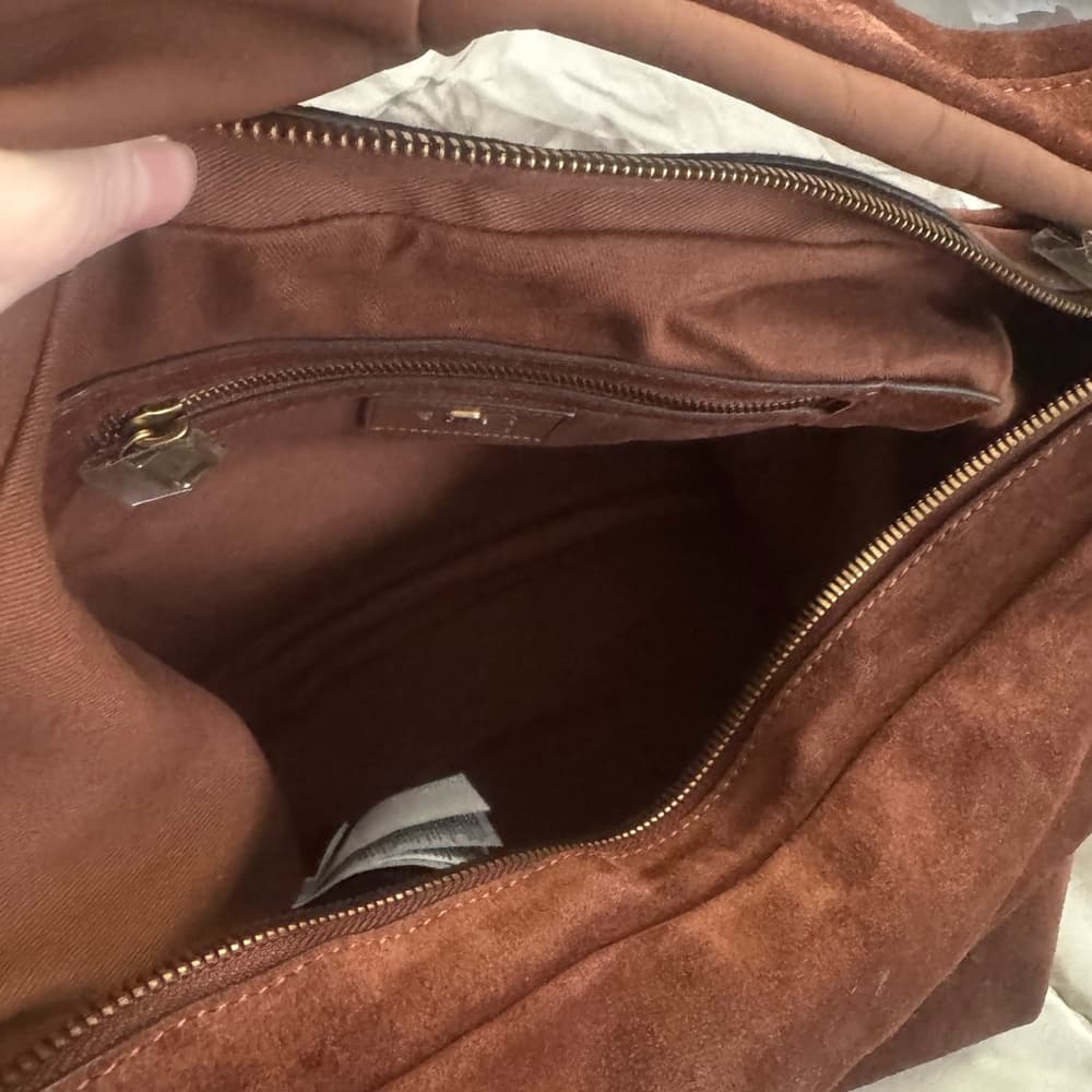 Banana Republic Suede Brown Clutch - Thumbnail 11
