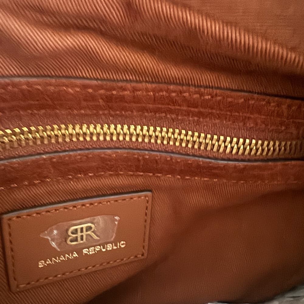 Banana Republic Suede Brown Clutch - Thumbnail 8