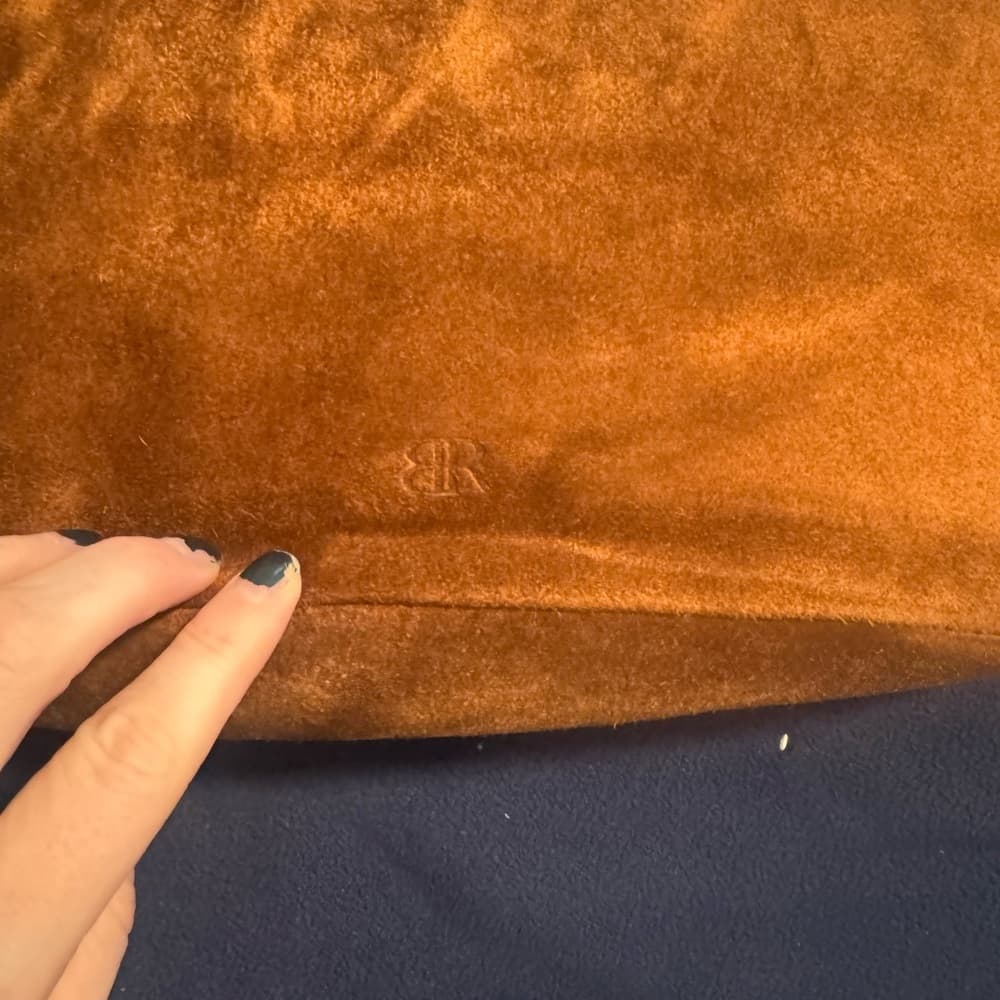 Banana Republic Suede Brown Clutch - Thumbnail 4