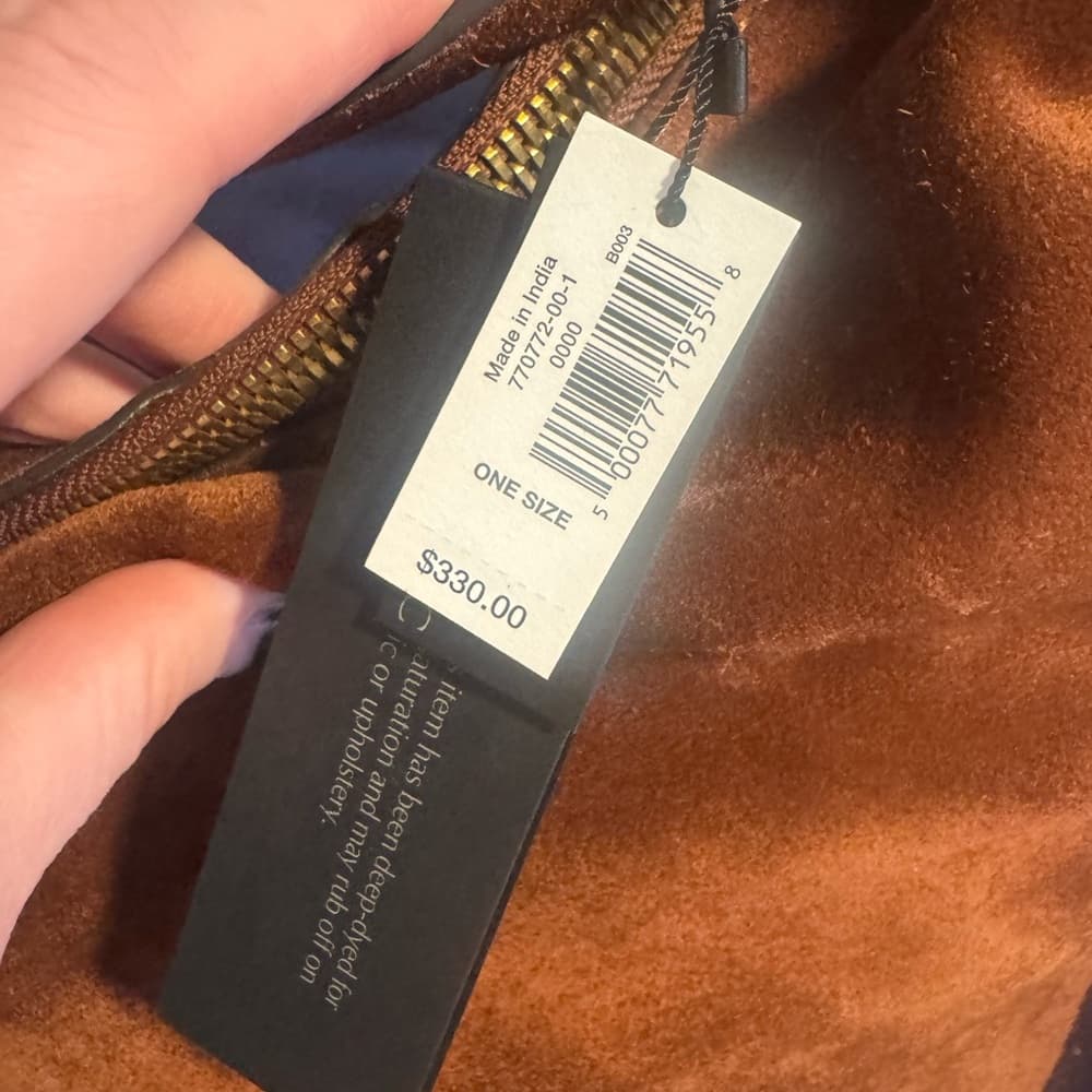 Banana Republic Suede Brown Clutch - Thumbnail 5