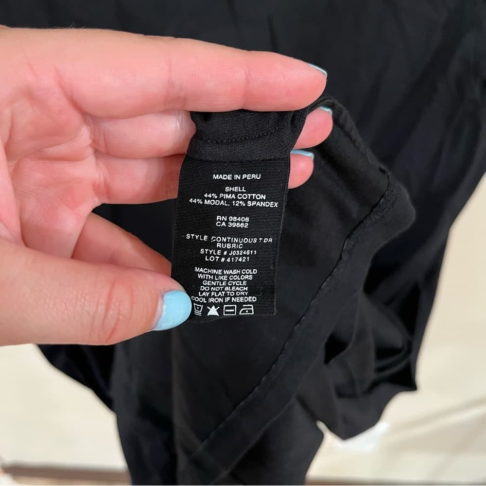 Theory Black Short Sleeve Shift Dress - Thumbnail 3