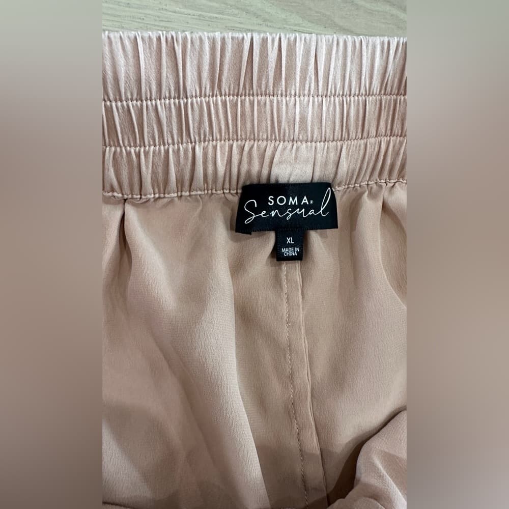 Soma Blush Pink Satin V-Neck Cami & Shorts Pajama Set - Thumbnail 13