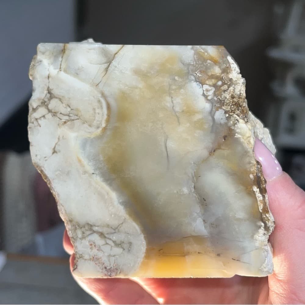 Natural Yellow and Cream Decorative Stone Accent - Thumbnail 5
