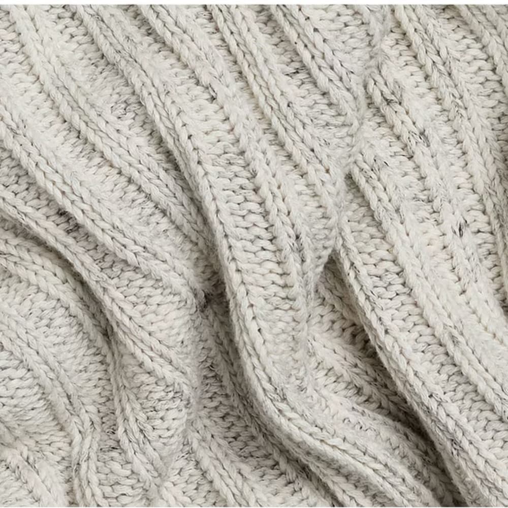 Parachute Ivory Knit Throw Blanket - Thumbnail 2
