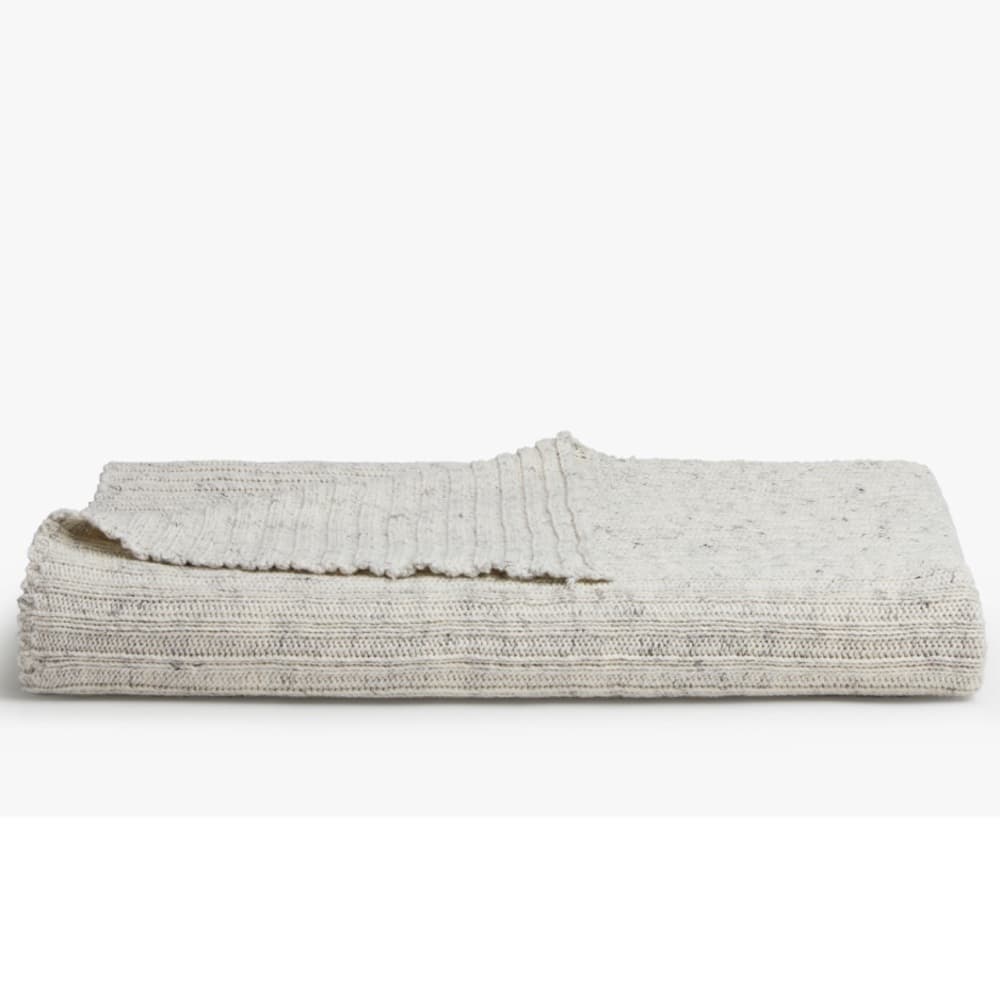 Parachute Ribbed Knit Throw Blanket in Mustard - Thumbnail 3