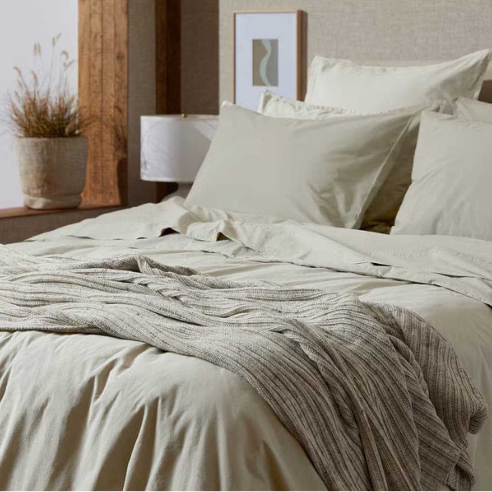 Parachute Ivory Knit Throw Blanket - Thumbnail 3