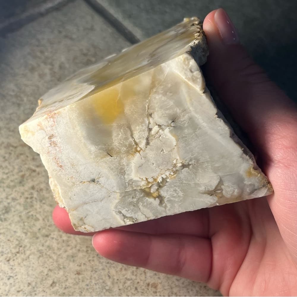 Natural Yellow and Cream Decorative Stone Accent - Thumbnail 2