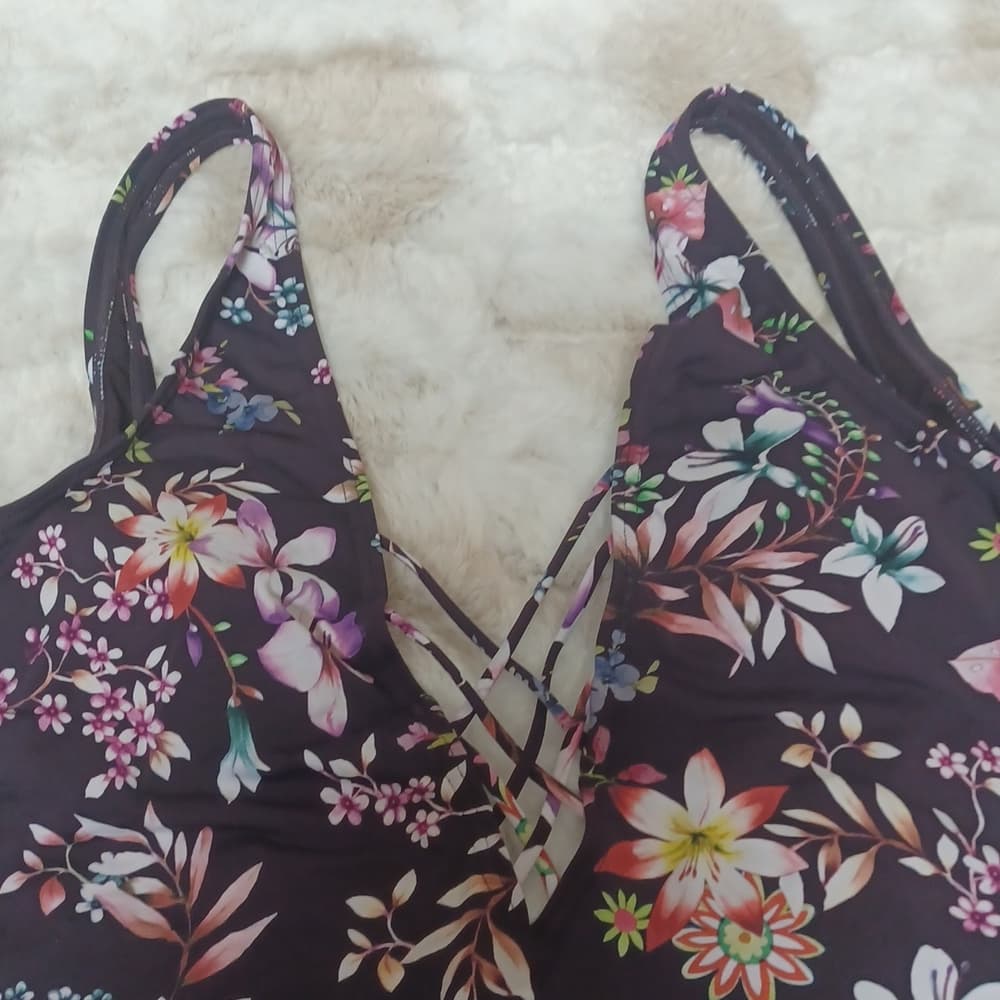 Hobie Black Floral One-Piece Swimsuit - Thumbnail 6