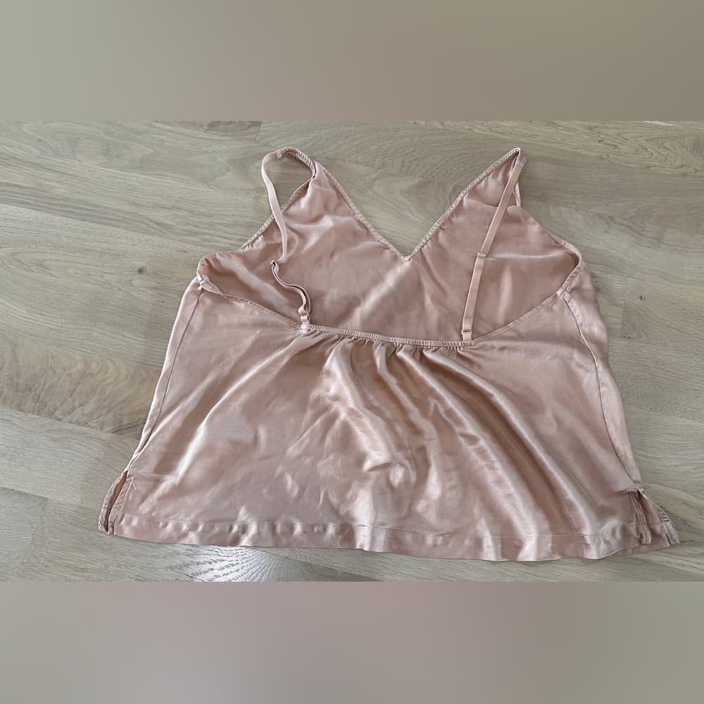 Soma Blush Pink Satin V-Neck Cami & Shorts Pajama Set - Thumbnail 7