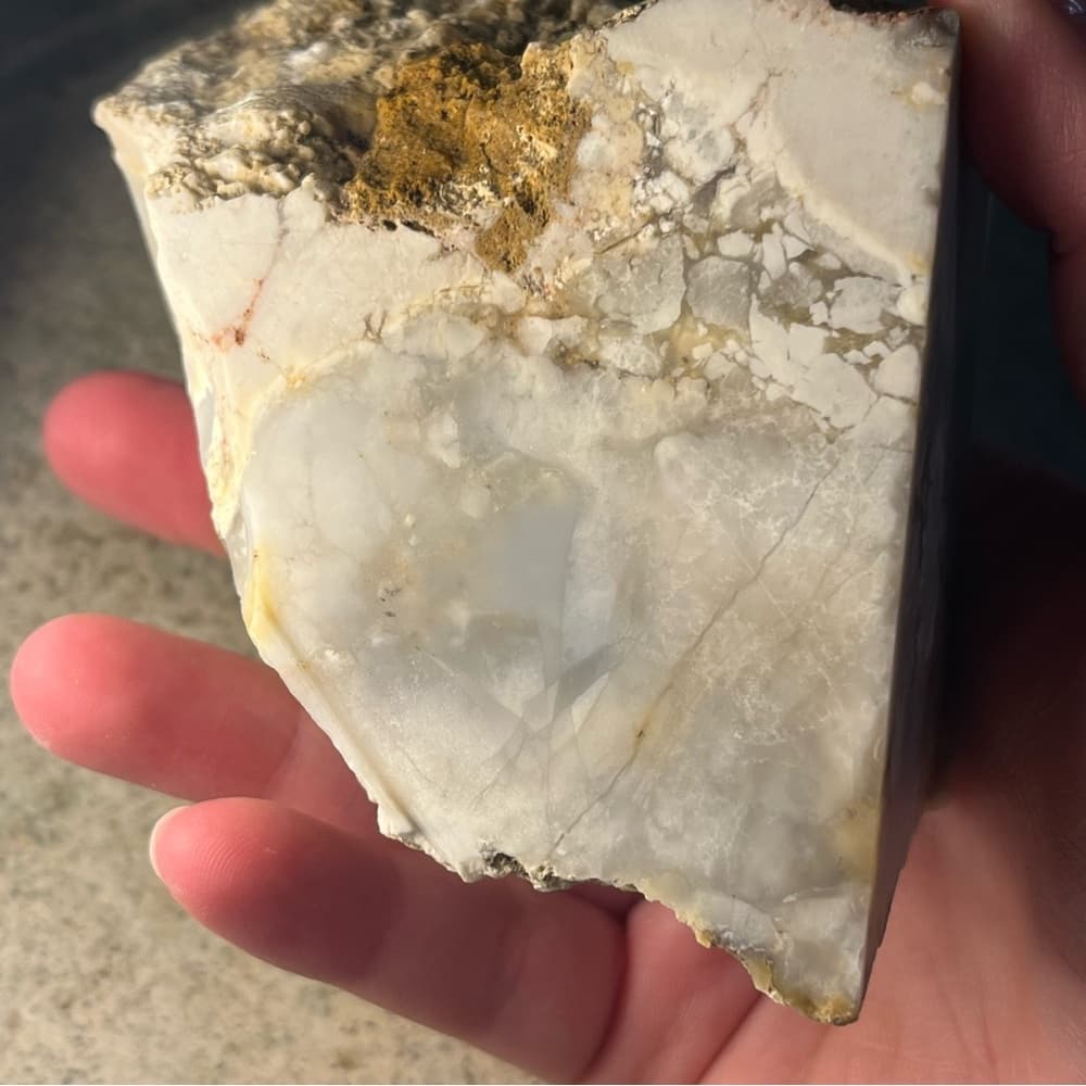 Natural Yellow and Cream Decorative Stone Accent - Thumbnail 3
