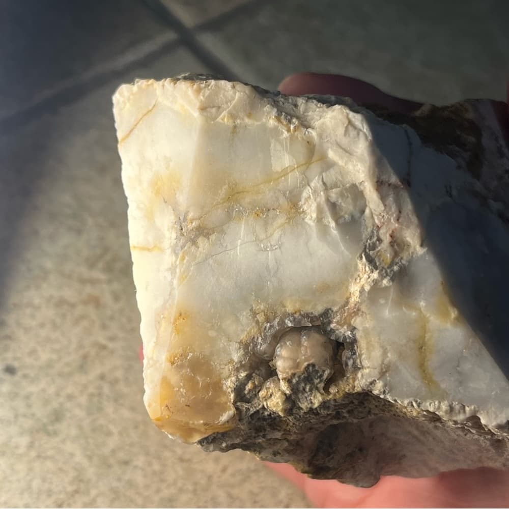 Natural Yellow and Cream Decorative Stone Accent - Thumbnail 4