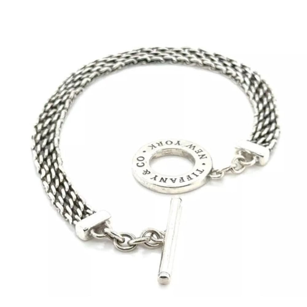 Tiffany & Co. Somerset Toggle Bracelet Sterling Silver 7" - Thumbnail 6