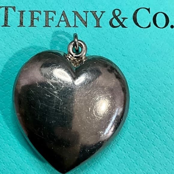 Tiffany & Co. Vintage Sterling Silver Puffy Heart Pendant - Thumbnail 9