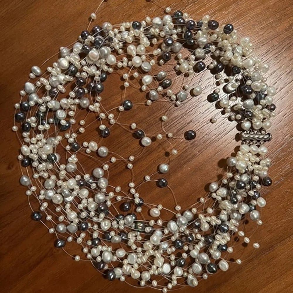Tiffany & Co. Multi-Strand White and Black Pearl Necklace