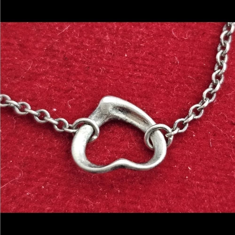 Tiffany & Co. 5 Open Heart Bracelet Elsa Peretti Spain Sterling 7 1/4" - Thumbnail 13