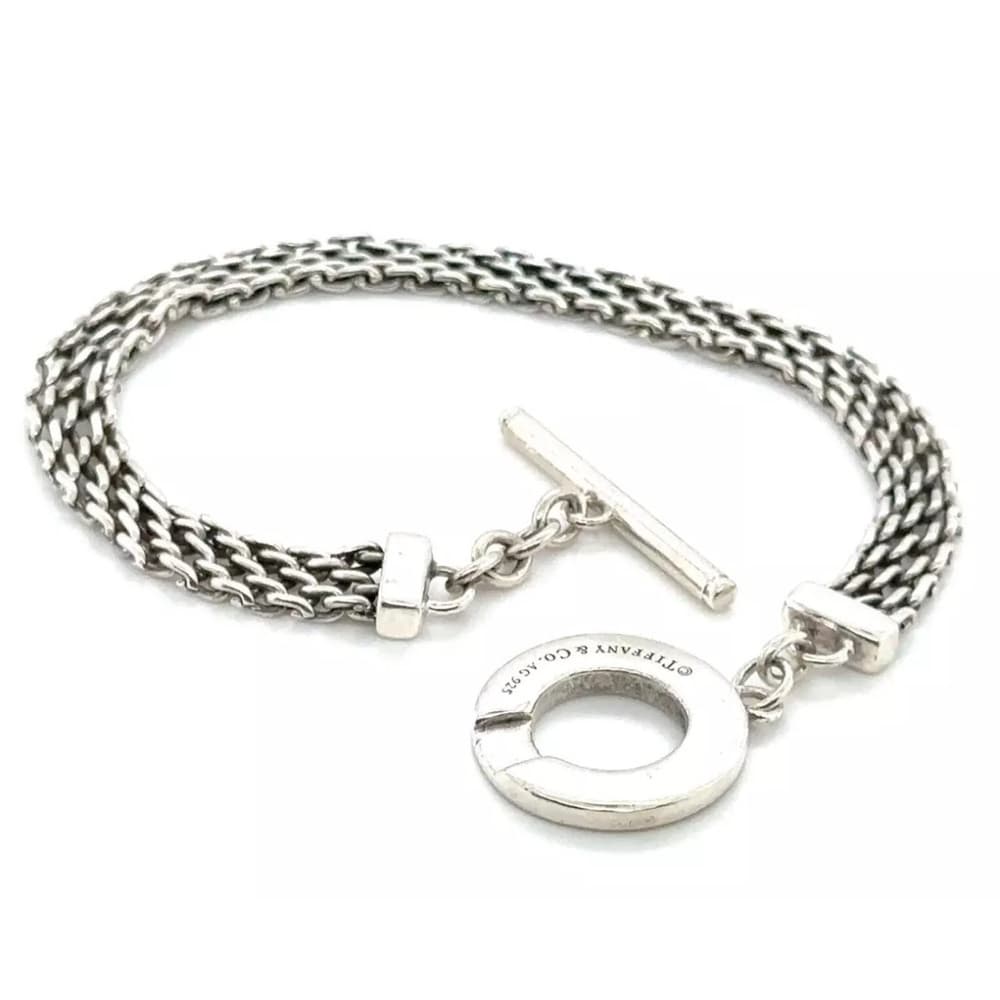 Tiffany & Co. Somerset Toggle Bracelet Sterling Silver 7" - Thumbnail 4