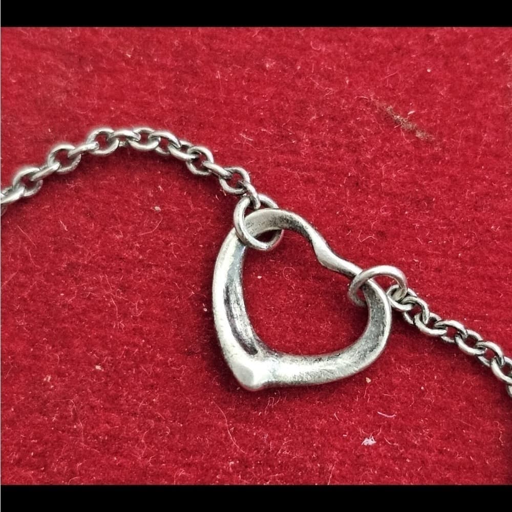 Tiffany & Co. 5 Open Heart Bracelet Elsa Peretti Spain Sterling 7 1/4" - Thumbnail 11