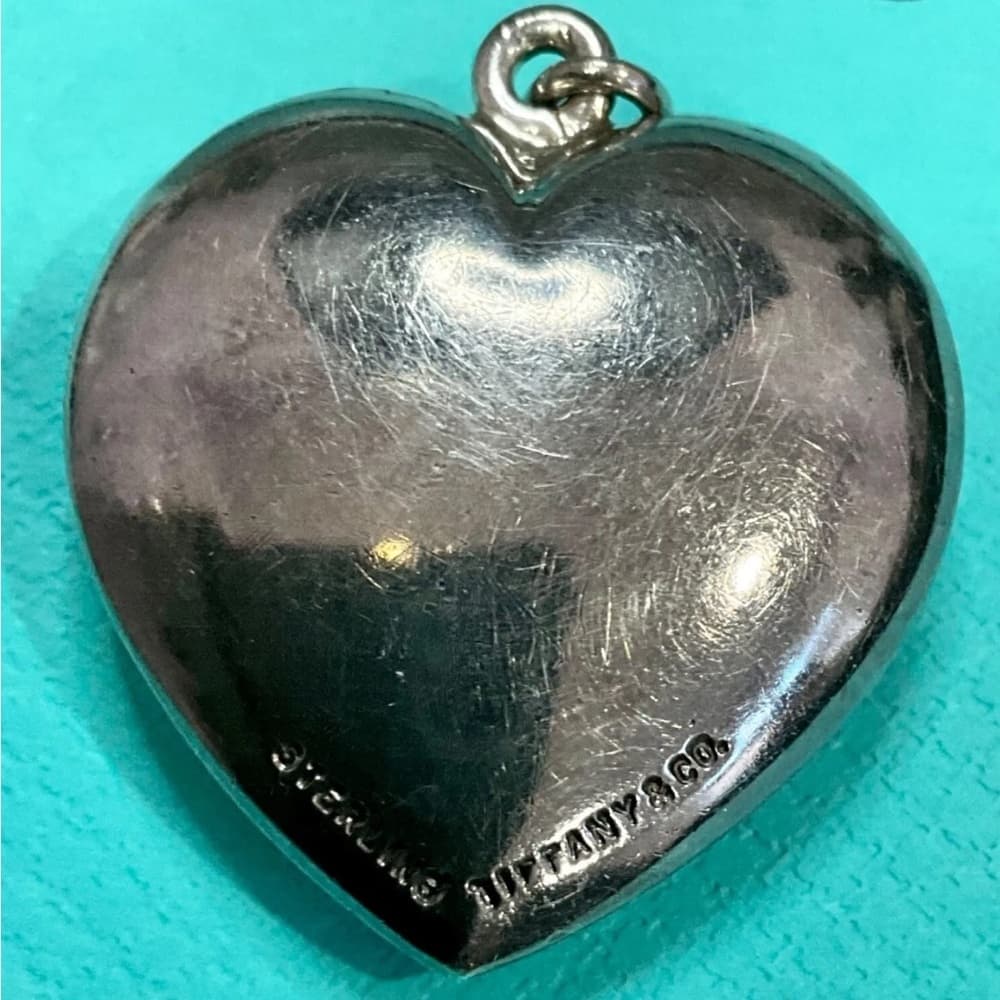 Tiffany & Co. Vintage Sterling Silver Puffy Heart Pendant - Thumbnail 3