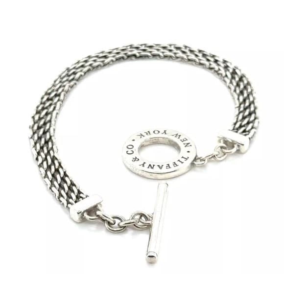 Tiffany & Co. Somerset Toggle Bracelet Sterling Silver 7" - Thumbnail 7