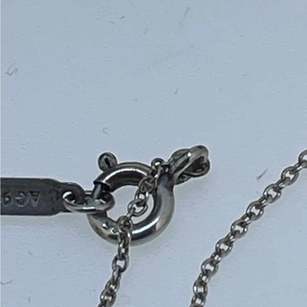 TIFFANY & Co. Bow Mini Ribbon Sterling Silver Charm Pendant Necklace 16” - Thumbnail 9