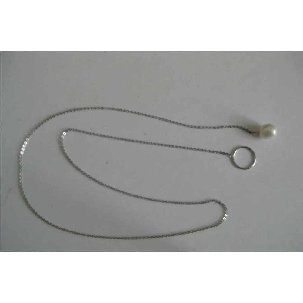 Iridesse by Tiffany & Co 14k White Gold Lariat Pearl Necklace Designer J… - Thumbnail 2