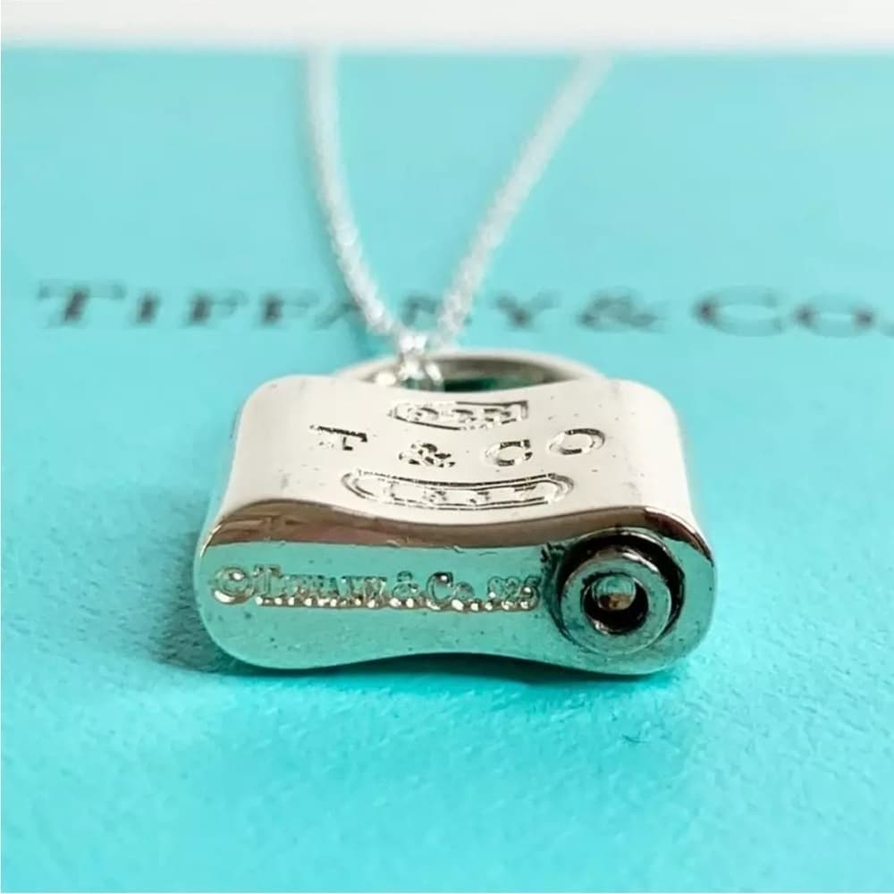 Authentic Retired Tiffany&Co. 1837 Lock Padlock Necklace Pendant 925 16” - Thumbnail 2