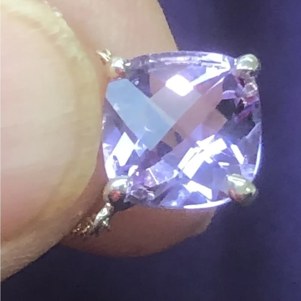 Retired Tiffany Co 925 Necklace Amethyst Sparkler Pendant Cushion/Princess 16” - Thumbnail 13