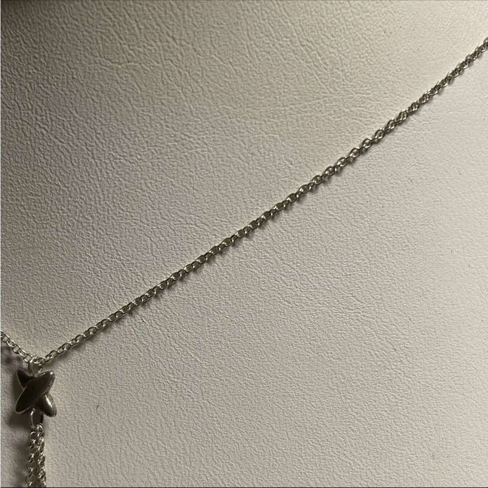Rare Vintage Tiffany & Co. Sterling Silver X Star Necklace 16" - Thumbnail 2