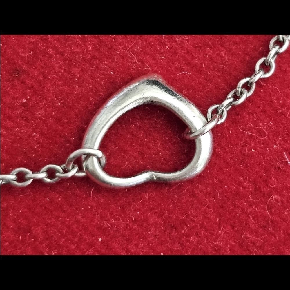 Tiffany & Co. 5 Open Heart Bracelet Elsa Peretti Spain Sterling 7 1/4" - Thumbnail 5