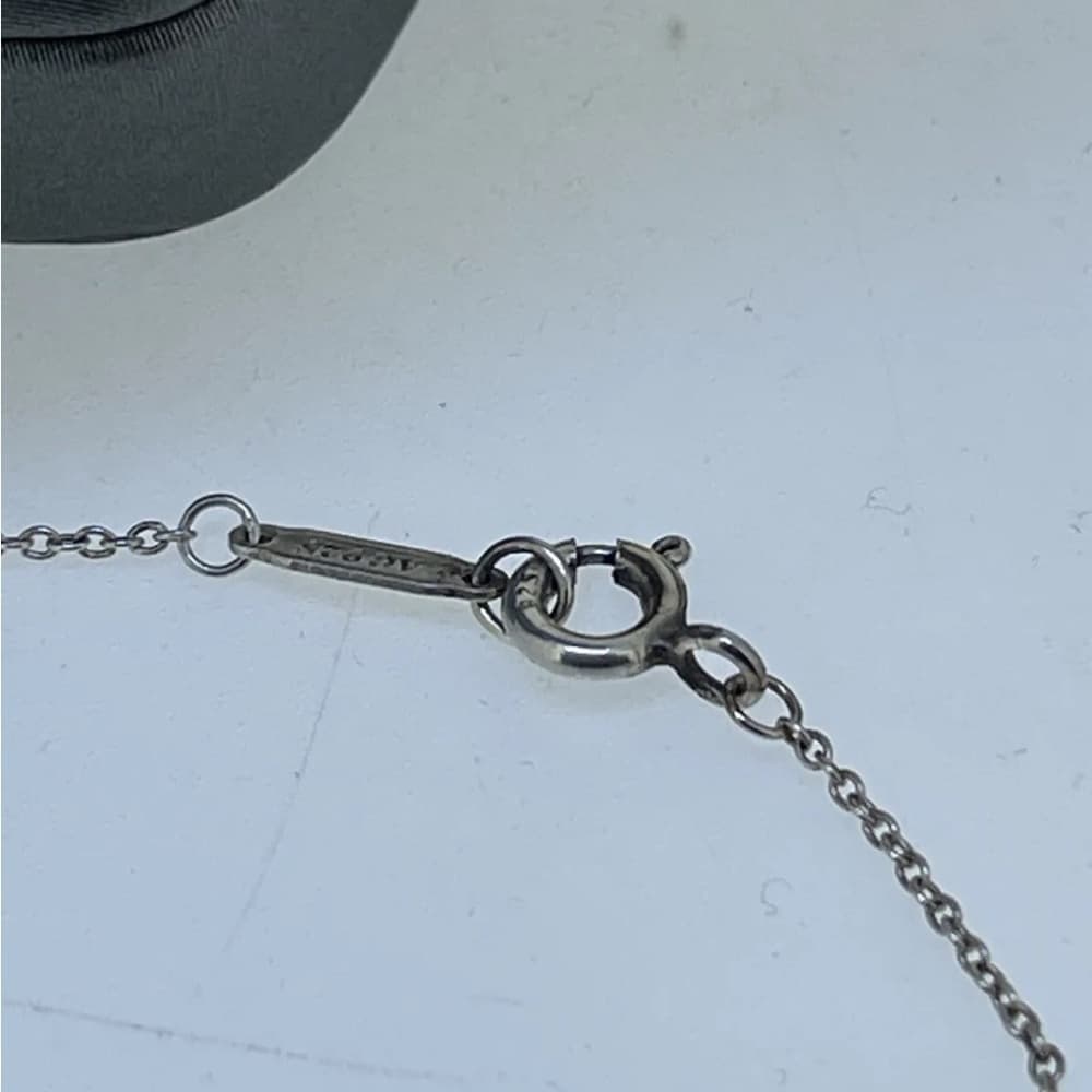 TIFFANY & Co. Bow Mini Ribbon Sterling Silver Charm Pendant Necklace 16” - Thumbnail 11