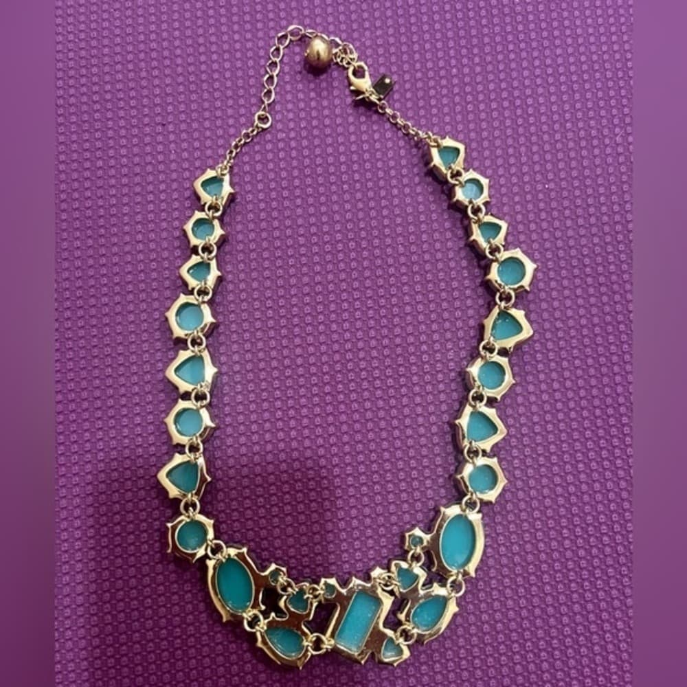 Kate Spade Stone Statement Necklace Green Turquoise. - Thumbnail 4