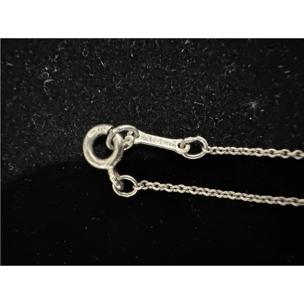 Tiffany Co. Peretti Sterling Silver .925 Heart Necklace With Tiffany Pouch 16” - Thumbnail 2