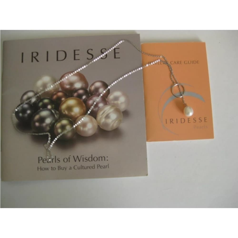 Iridesse by Tiffany & Co 14k White Gold Lariat Pearl Necklace Designer J… - Thumbnail 4