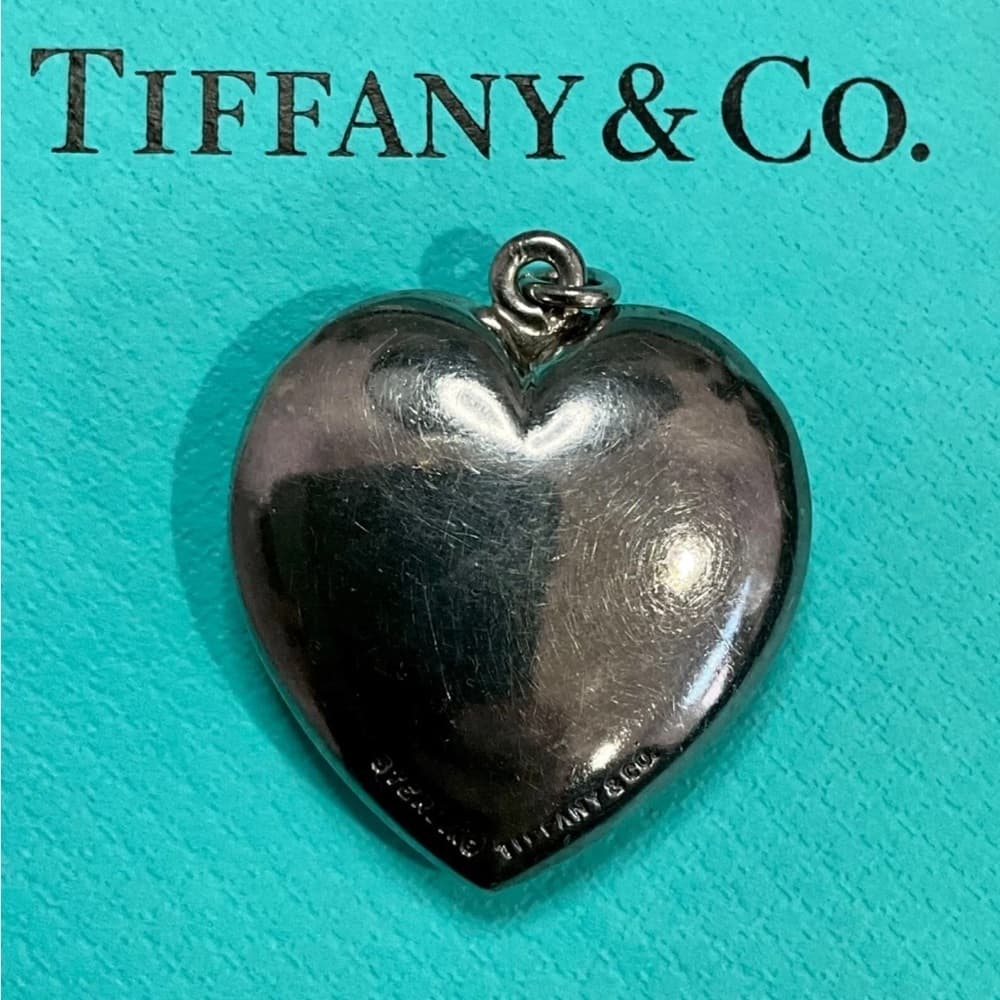 Tiffany & Co. Vintage Sterling Silver Puffy Heart Pendant - Thumbnail 2