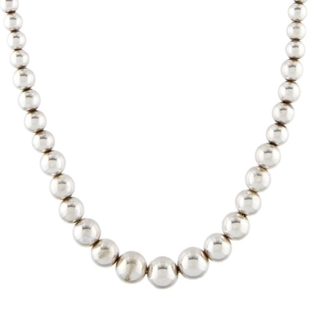 Tiffany & Co. Graduated Ball Collar Necklace 16” silver 925 - Thumbnail 9