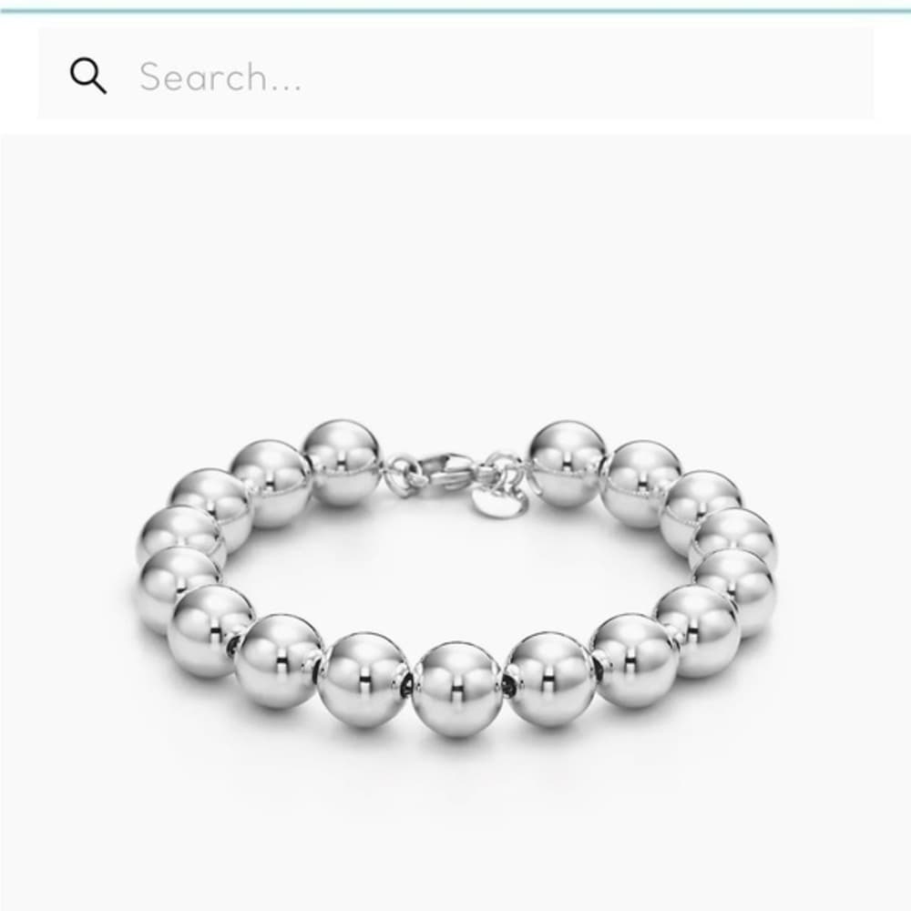 TIFFANY CO STERLING SILVER BALL BRACELET (20.19 GRAMS) 7.25 INCHES - Thumbnail 8