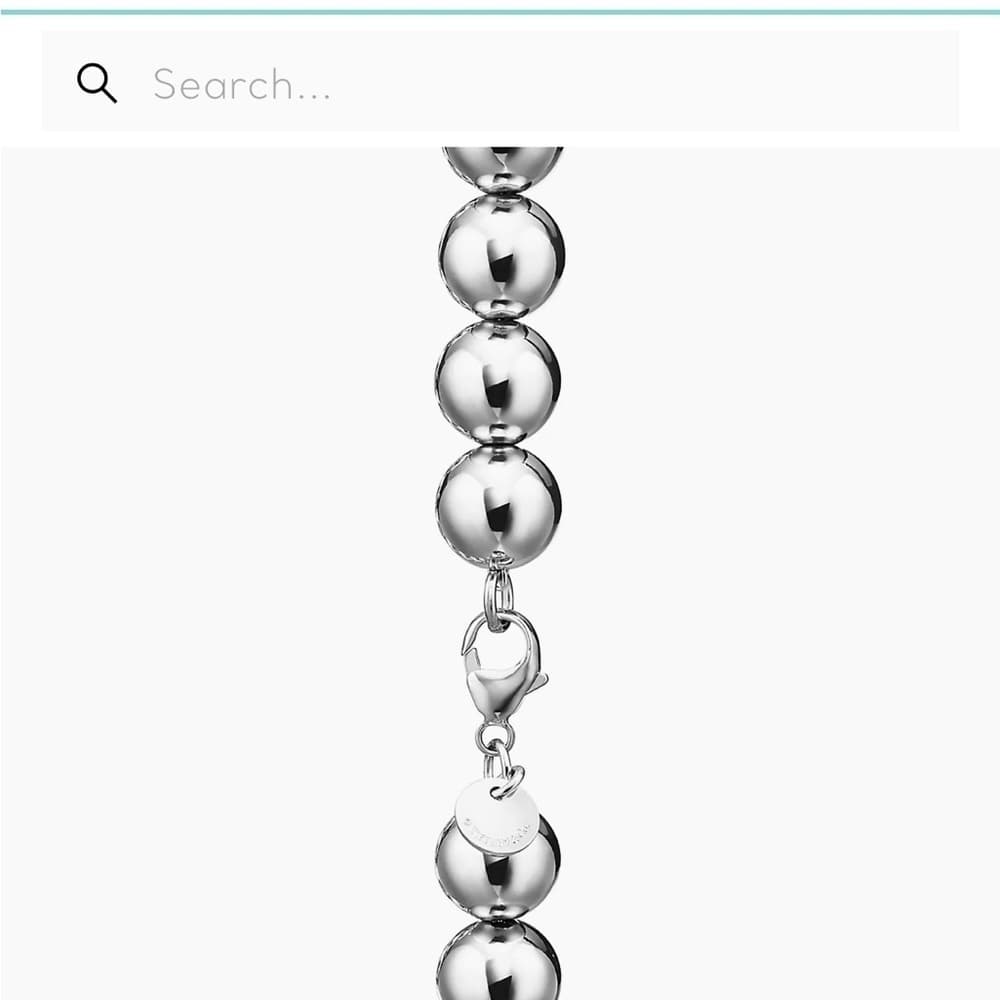 TIFFANY CO STERLING SILVER BALL BRACELET (20.19 GRAMS) 7.25 INCHES - Thumbnail 2