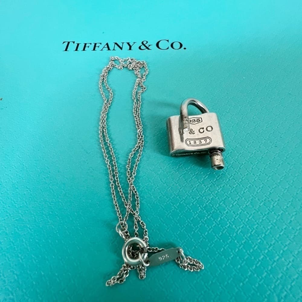 TIFFANY & CO Retired Sterling Silver Lock Pendent Necklaces - Thumbnail 6