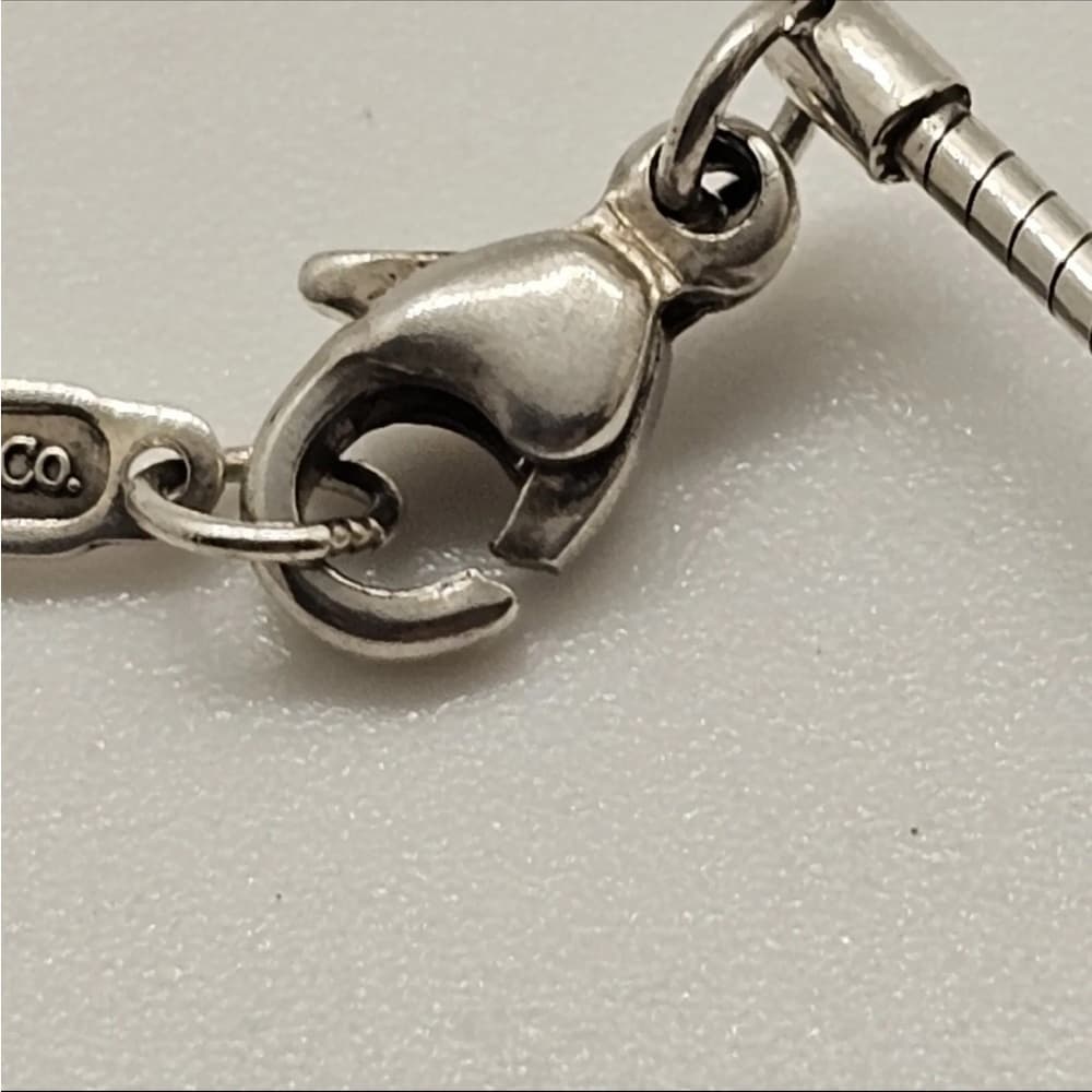Tiffany Co. Tiffany Snake Chain Silver Necklace Choker 16" Sterling - Thumbnail 10