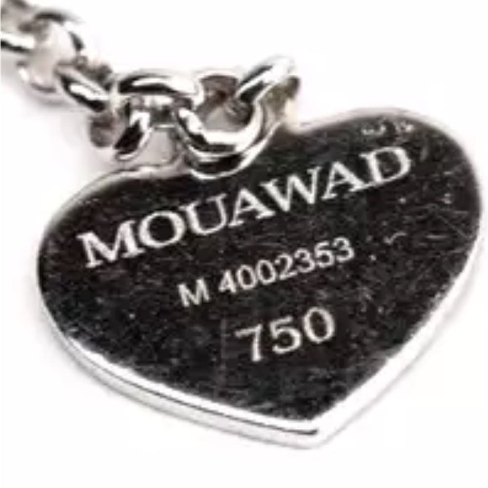 Mouawad 18k sapphire and diamond pendant necklace 3.4 grams - Thumbnail 10