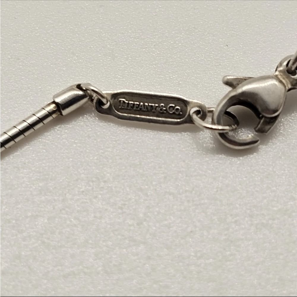 Tiffany Co. Tiffany Snake Chain Silver Necklace Choker 16" Sterling - Thumbnail 2