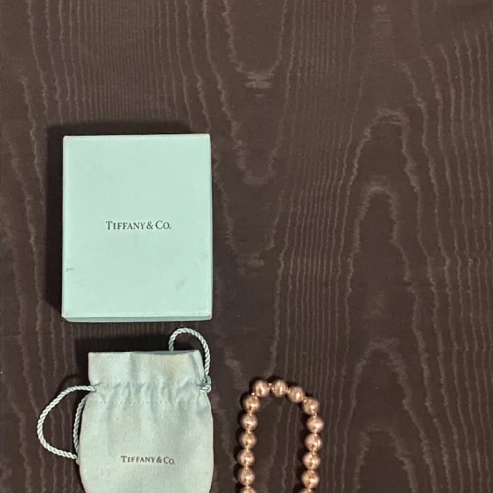 TIFFANY CO STERLING SILVER BALL BRACELET (20.19 GRAMS) 7.25 INCHES - Thumbnail 5