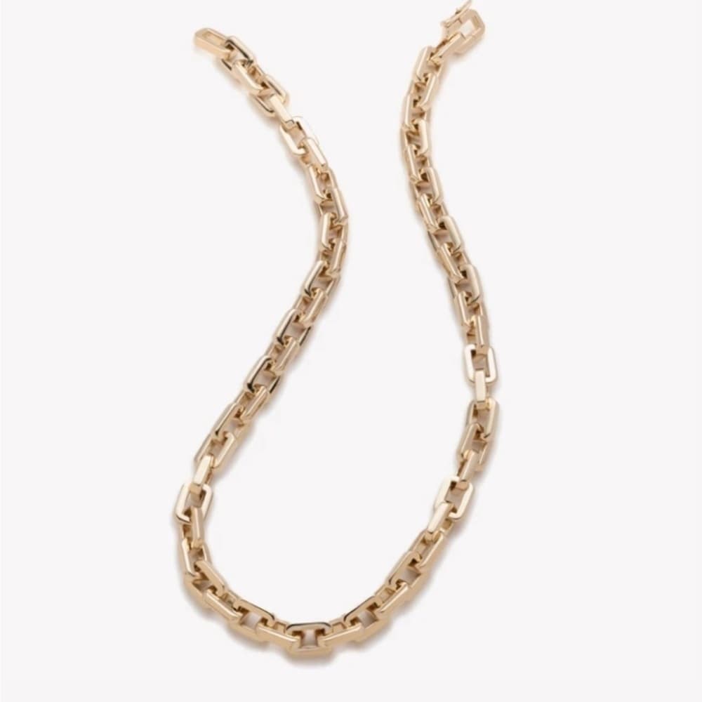 Eddie Borgo Super Link 12kp Gold Link Chain 17” Necklace - Thumbnail 4
