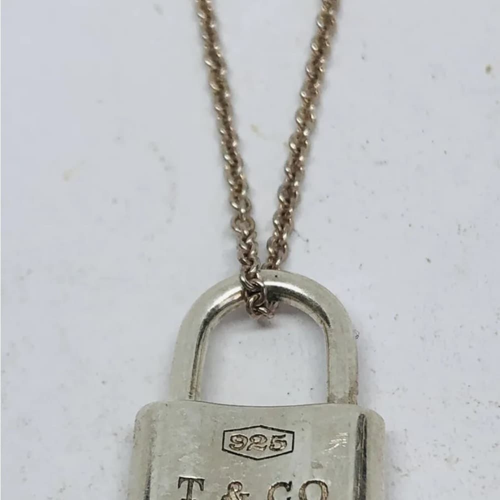 Tiffany & Co Lock Chain 925 9.9 Grams Necklace - Thumbnail 3