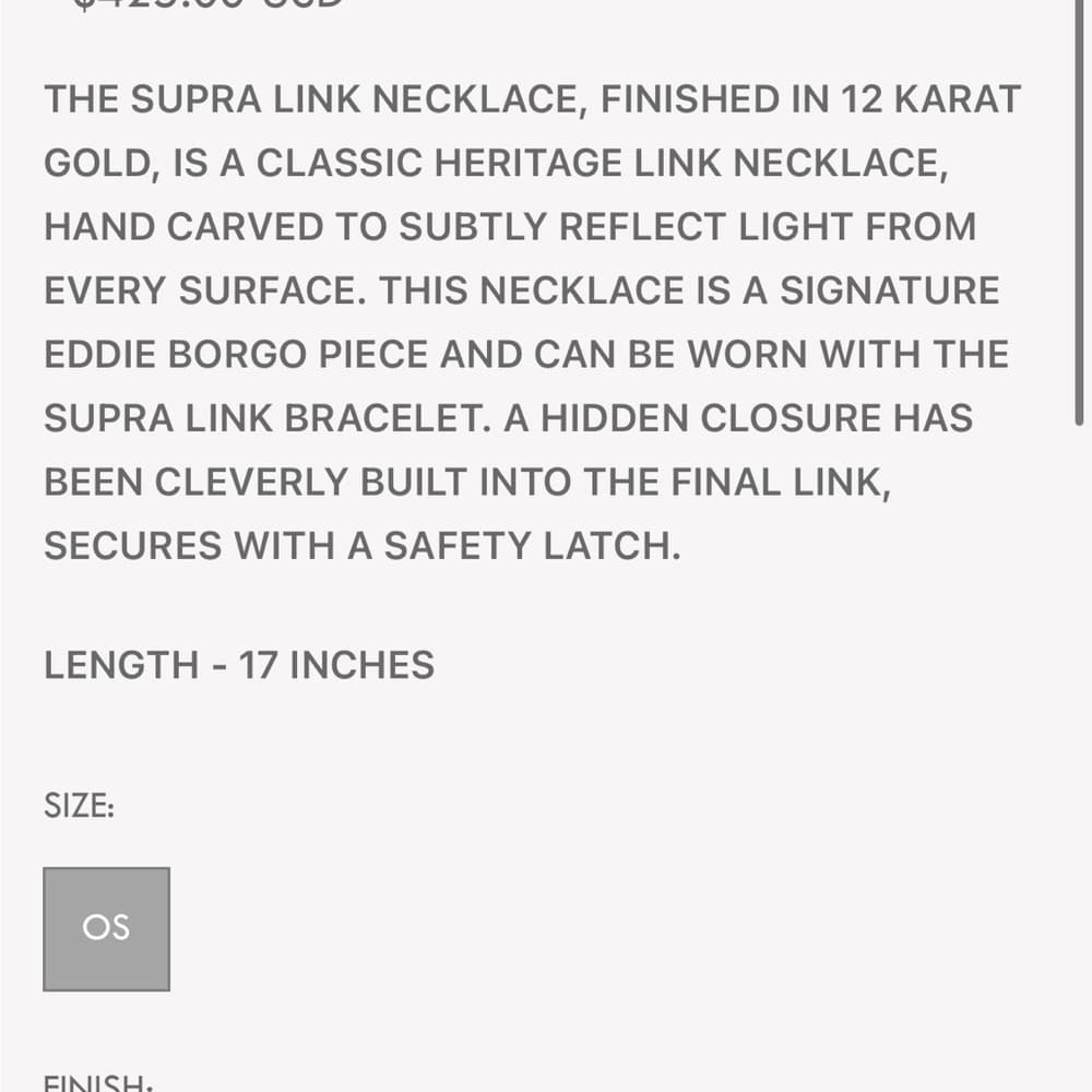 Eddie Borgo Super Link 12kp Gold Link Chain 17” Necklace - Thumbnail 6
