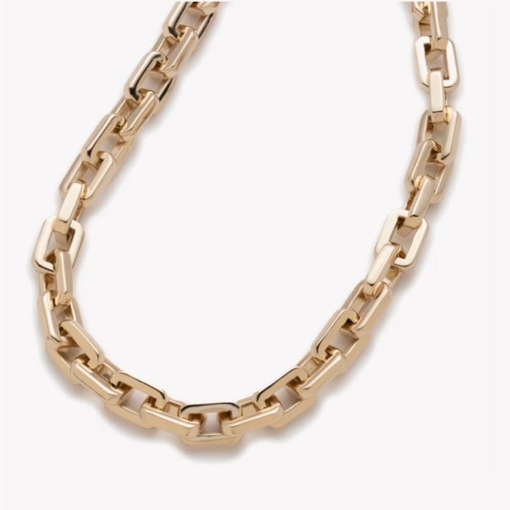 Eddie Borgo Super Link 12kp Gold Link Chain 17” Necklace - Thumbnail 3