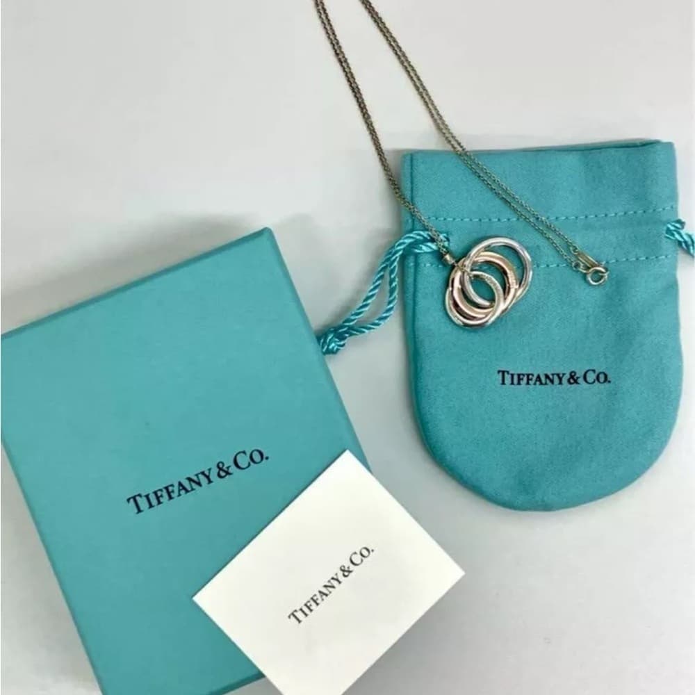 Tiffany 1837 Interlocking Circle Necklace,925 and Rubedo - Thumbnail 2